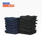 Ankle Socks (Pack of 12) Black & Navy