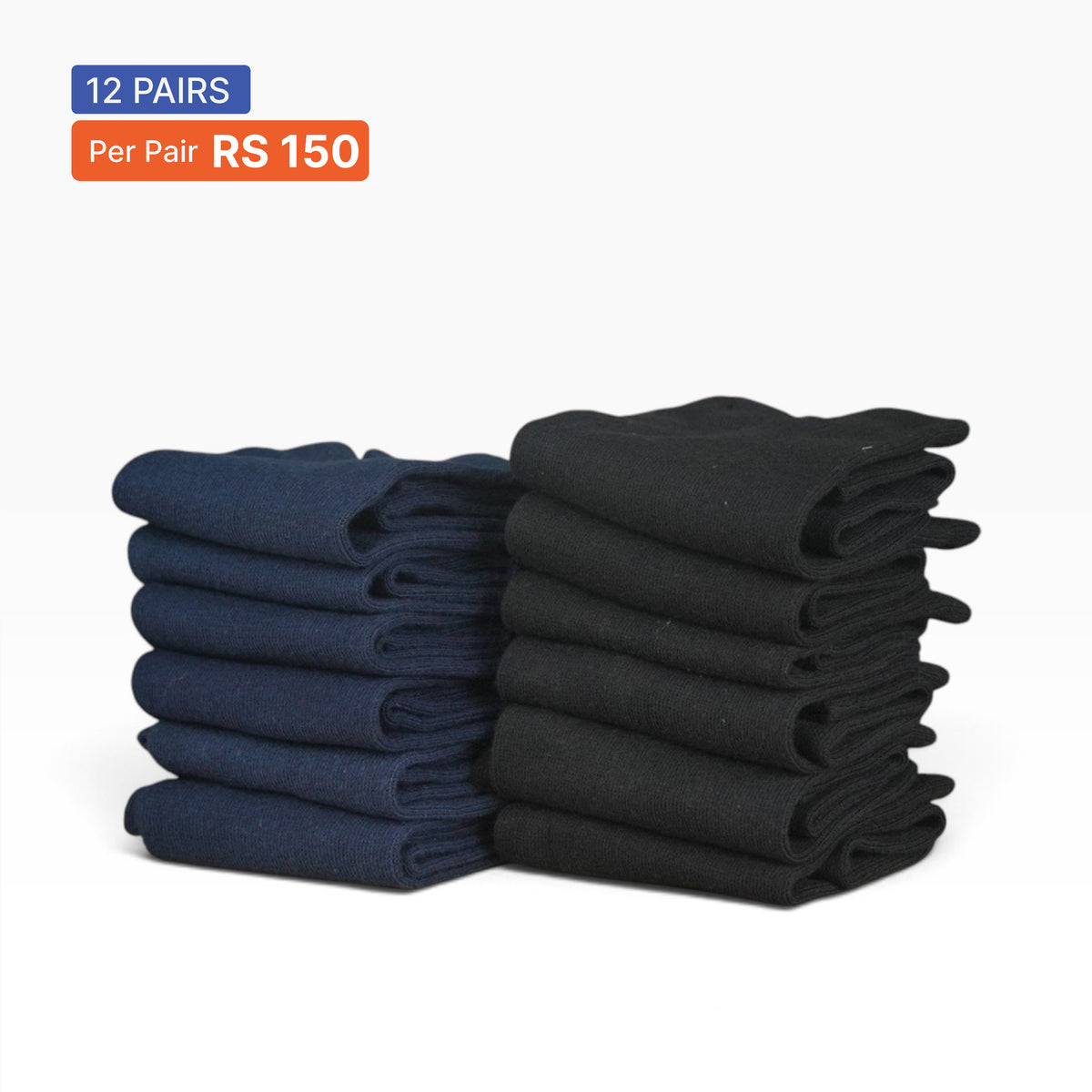 Ankle Socks (Pack of 12) Black & Navy