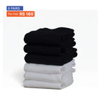 Ankle Socks (Pack of 6) White & Black