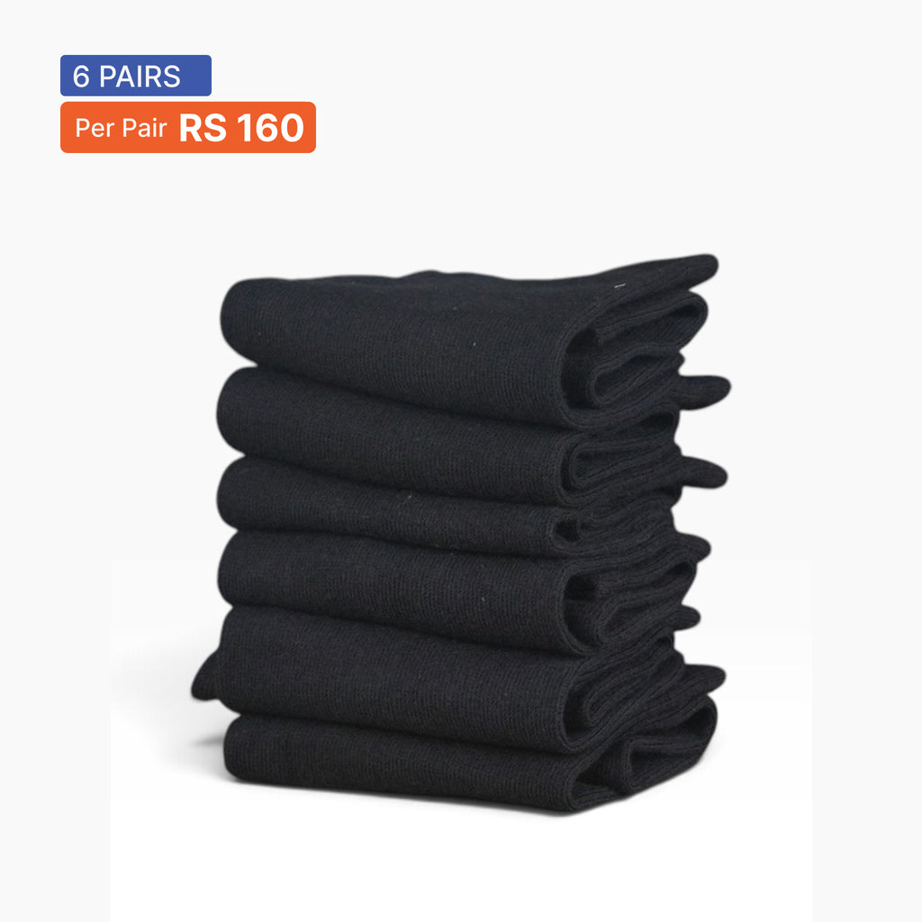 Ankle Socks (Pack of 6) All Black