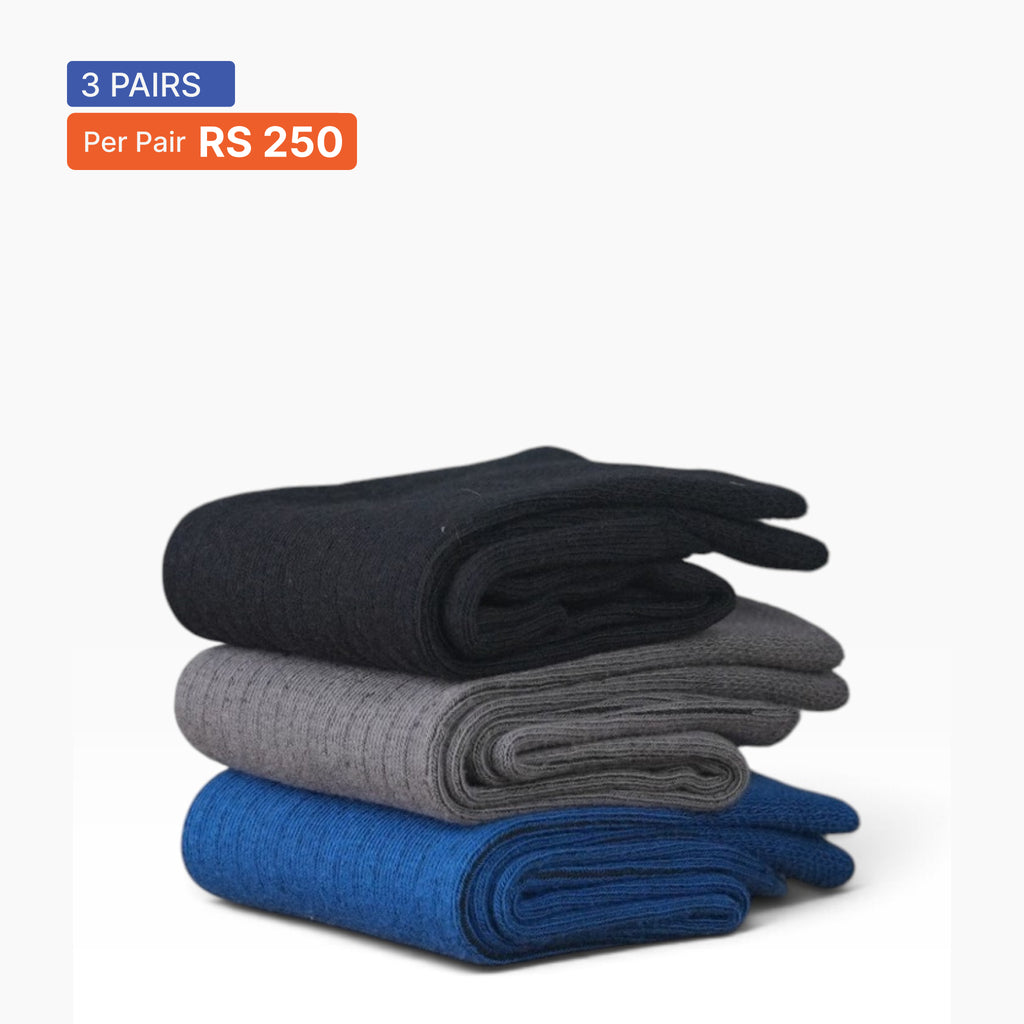 Ribbed Crew Socks (Pack of 3) Multicolor