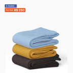 Plain Crew Socks (Pack of 3) Multicolor