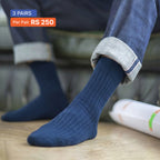 Ribbed Crew Socks (Pack of 3) Multicolor