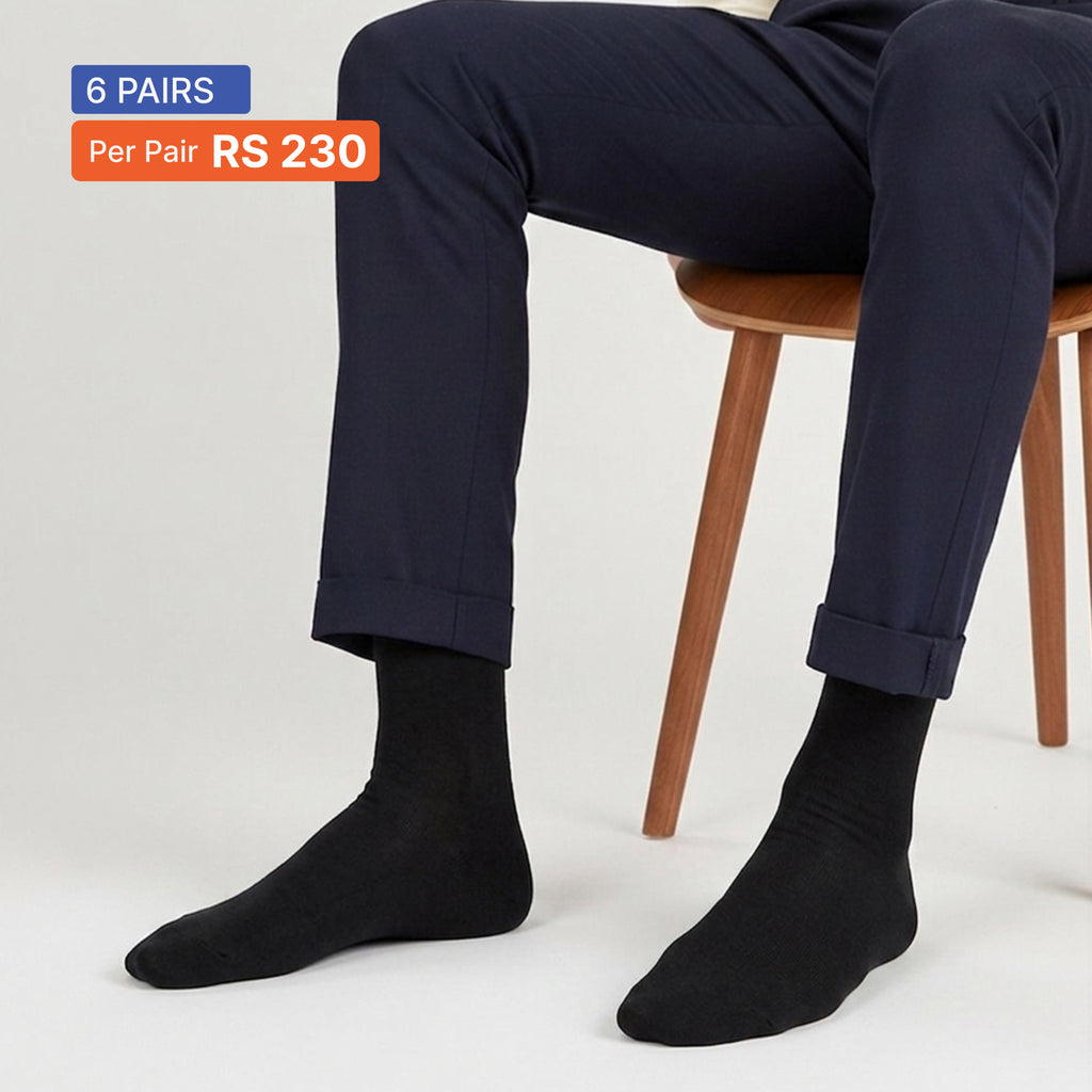 Plain Crew Socks (Pack of 6)