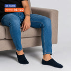 Ankle Socks (Pack of 24) White,Black & Navy