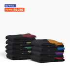 Cuff Socks Black (Pack of 9) Multicolor Cuff