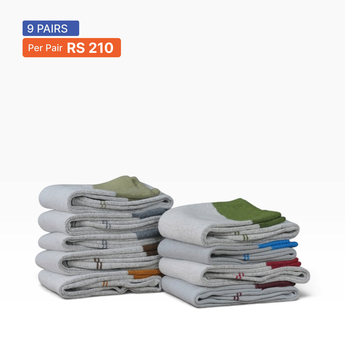 Cuff Socks Acru (Pack of 9) Multicolor Cuff