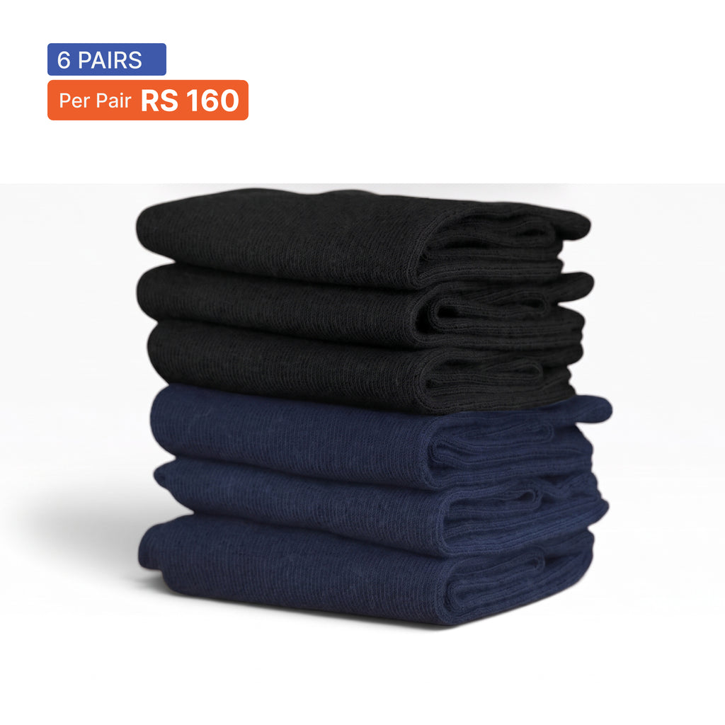 Ankle Socks (Pack of 6) Black & Navy