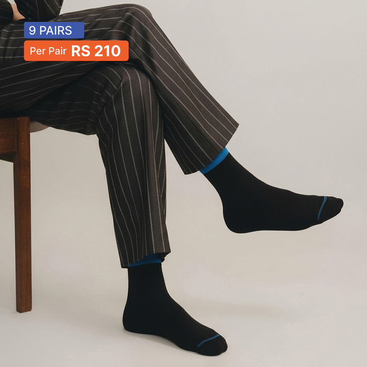 Cuff Socks Black (Pack of 9) Multicolor Cuff