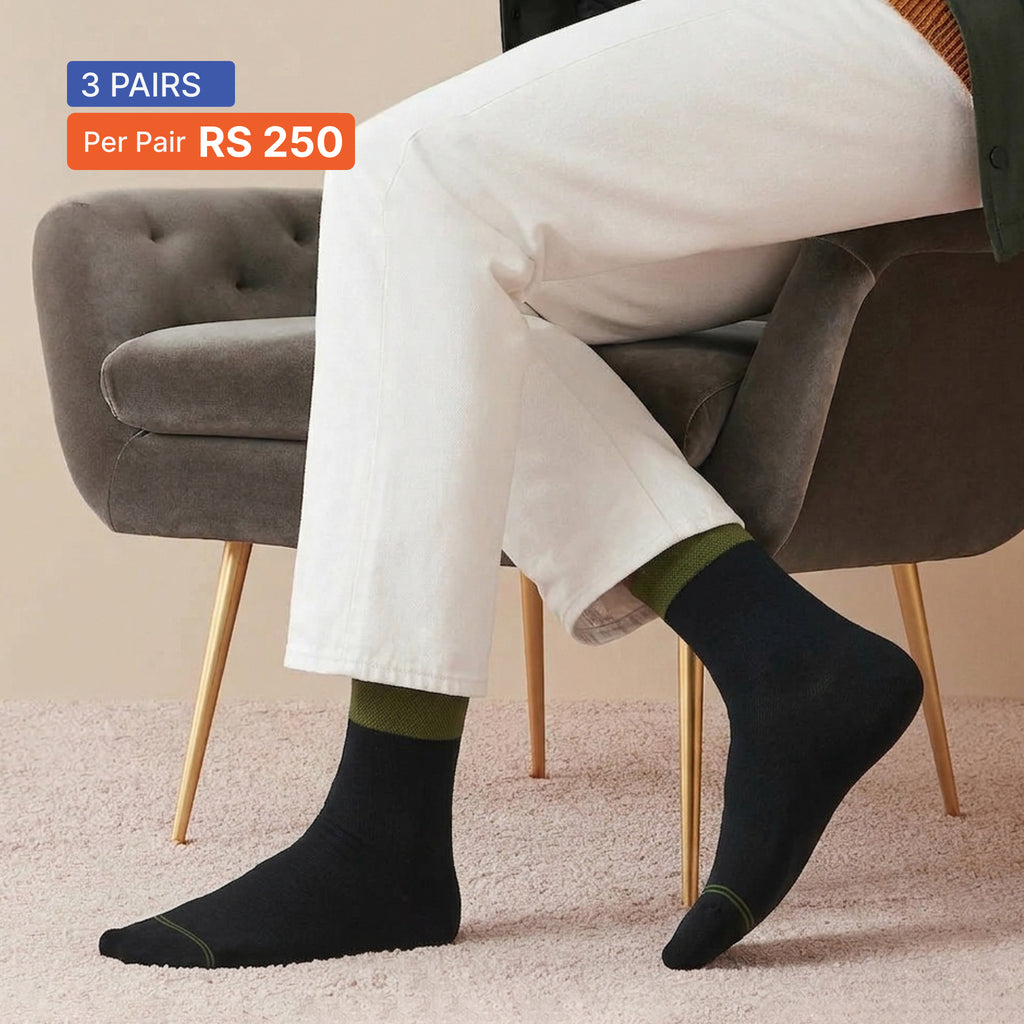 Cuff Socks Black (Pack of 3) Multicolor Cuff