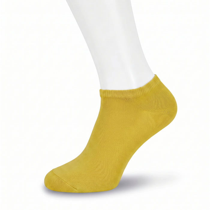 Unisex Plain Blazing Yellow Sneaker Socks