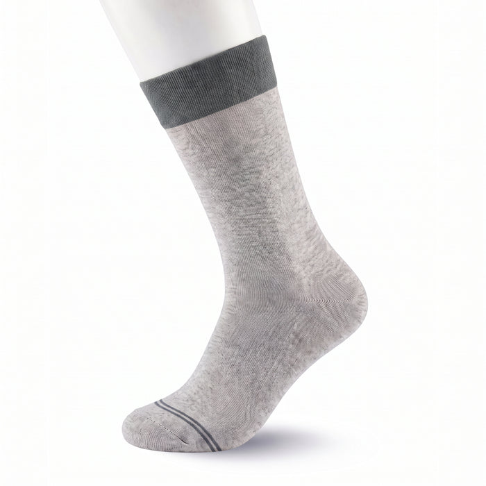 Unisex Light Grey Socks With Grey Cuff