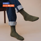 Ribbed Crew Socks (Pack of 9) Multicolor